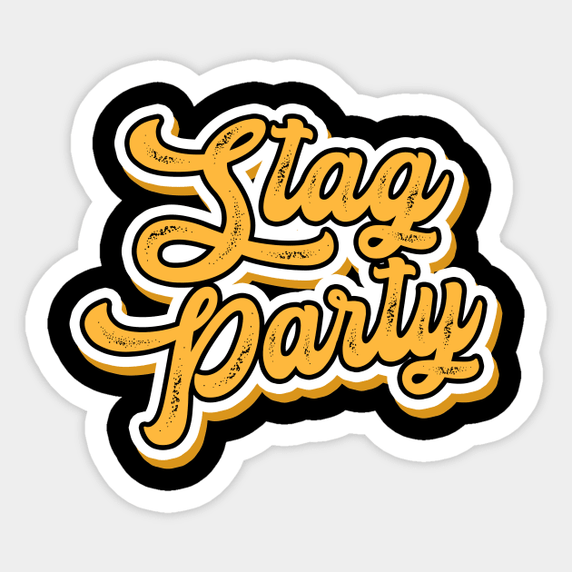 Stag Party Text Sticker by Imutobi